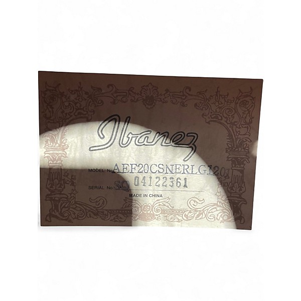 Used Ibanez AEF20CS Natural Classical Acoustic Electric Guitar