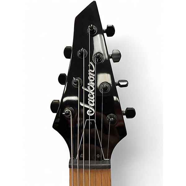 Used Jackson JS22-7 Dinky 7 String Black Solid Body Electric Guitar