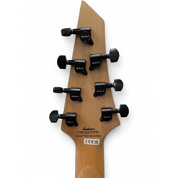 Used Jackson JS22-7 Dinky 7 String Black Solid Body Electric Guitar