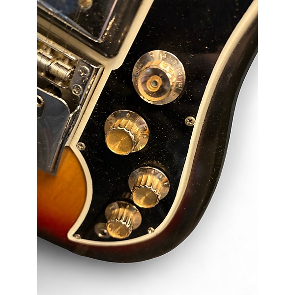 Vintage 1960s Custom Craft Beat Blaster 2 3 Color Sunburst Solid Body Electric Guitar