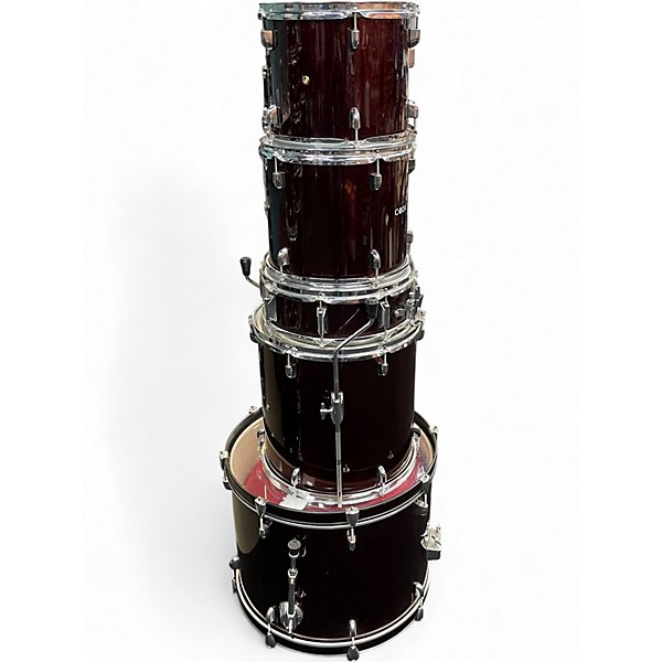 Used CODA Drums 4 Piece Drum set Maroon Drum Kit