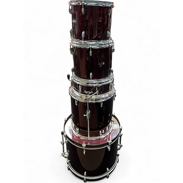 Used CODA Drums 4 Piece Drum set Maroon Drum Kit
