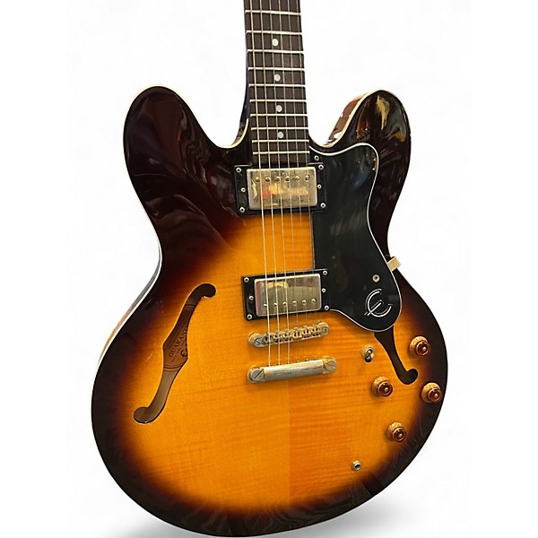 Used Epiphone ES335 Dot Deluxe Sunburst Hollow Body Electric Guitar