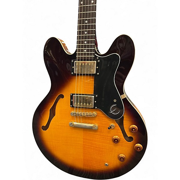 Used Epiphone ES335 Dot Deluxe Sunburst Hollow Body Electric Guitar