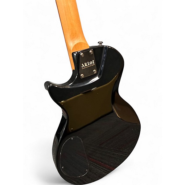 Used Aklot SINGLECUT Black Solid Body Electric Guitar