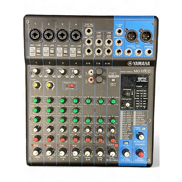 Used Yamaha MG10XU 10 Channel Mixer with Effects Unpowered Mixer