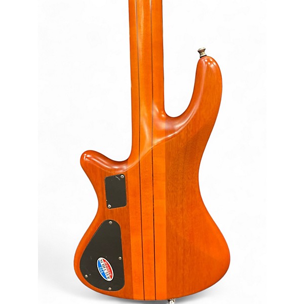 Used Schecter Guitar Research Stiletto Studio 5 String Fretless Honey Satin Electric Bass Guitar