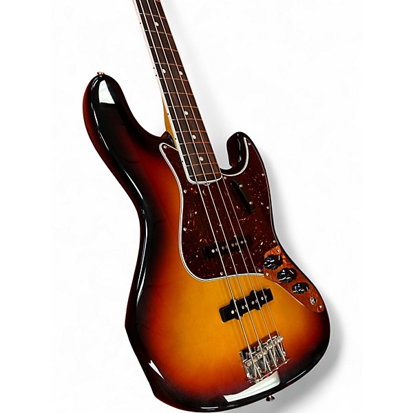 Used Fender AMERICAN VINTAGE 1966 JAZZ 3 Tone Sunburst Electric Bass Guitar