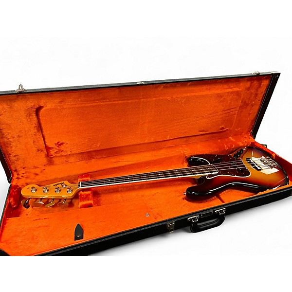 Used Fender AMERICAN VINTAGE 1966 JAZZ 3 Tone Sunburst Electric Bass Guitar