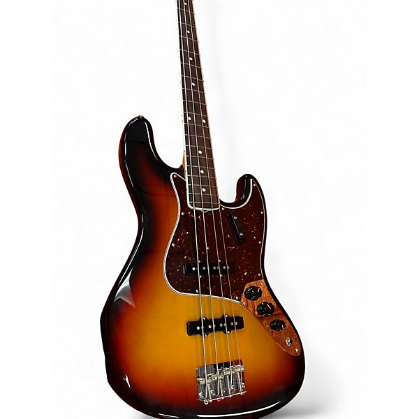 Used Fender AMERICAN VINTAGE 1966 JAZZ 3 Tone Sunburst Electric Bass Guitar