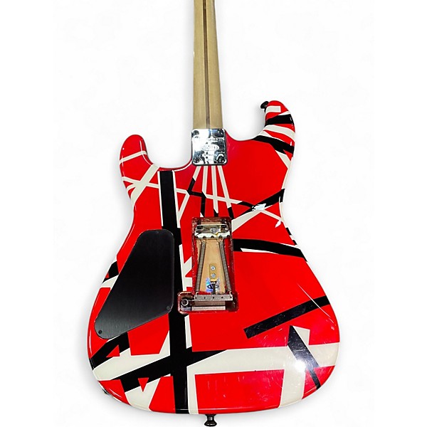 Used 2004 Charvel Made in USA EVH Art Series Red and White Solid Body Electric Guitar