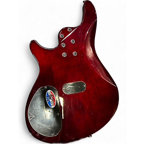Used Schecter Guitar Research C4 4 String Candy Apple Red Electric Bass Guitar