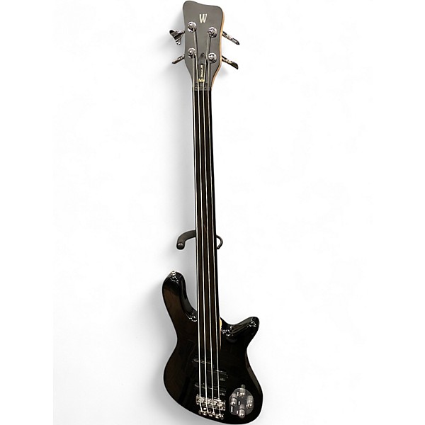 Used Warwick  Streamer LX 4 String Fretless Black Electric Bass Guitar