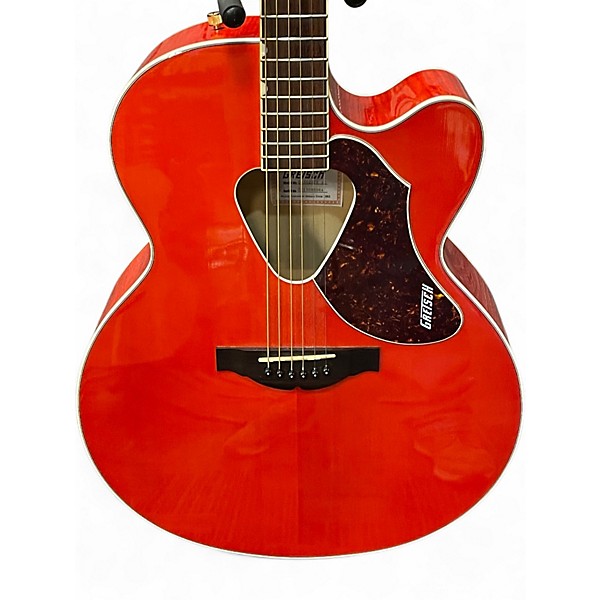 Used Gretsch Guitars G5022CE Rancher Jumbo Trans Orange Acoustic Electric Guitar