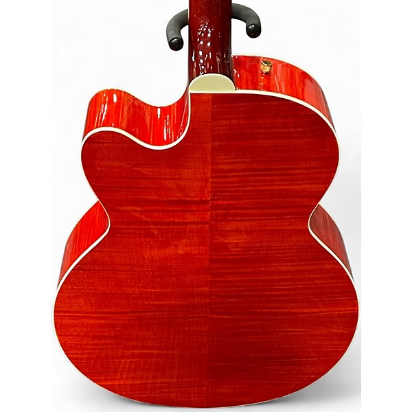 Used Gretsch Guitars G5022CE Rancher Jumbo Trans Orange Acoustic Electric Guitar