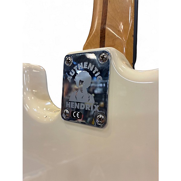Used Fender Jimi Hendrix Stratocaster Olympic White Solid Body Electric Guitar