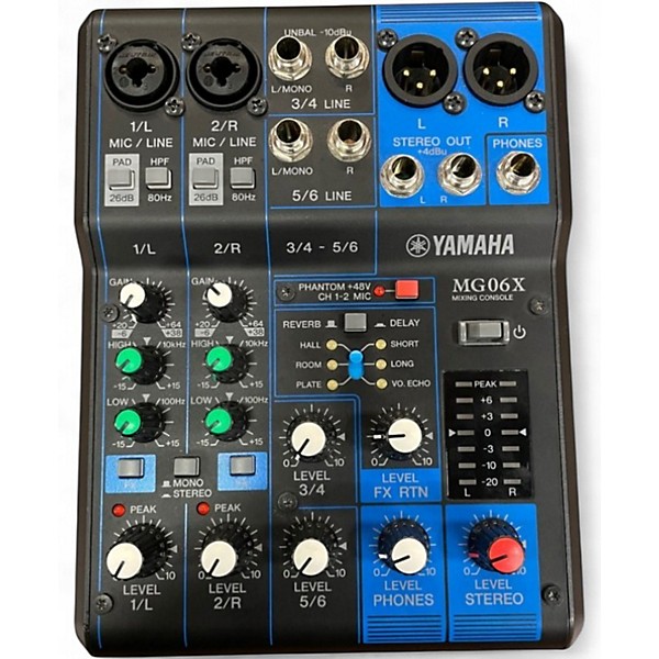 Used Yamaha MG06X Unpowered Mixer