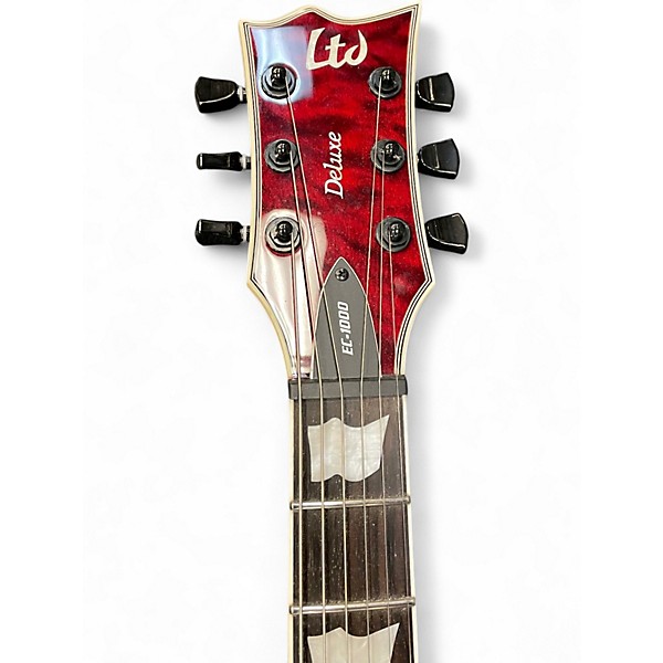 Used ESP EC1000 Deluxe Red Solid Body Electric Guitar