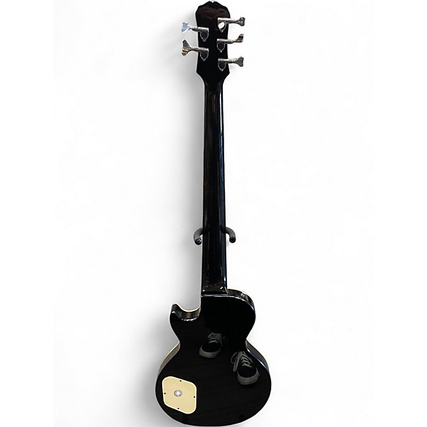 Used Epiphone Les Paul Standard 5 String Trans Black Electric Bass Guitar