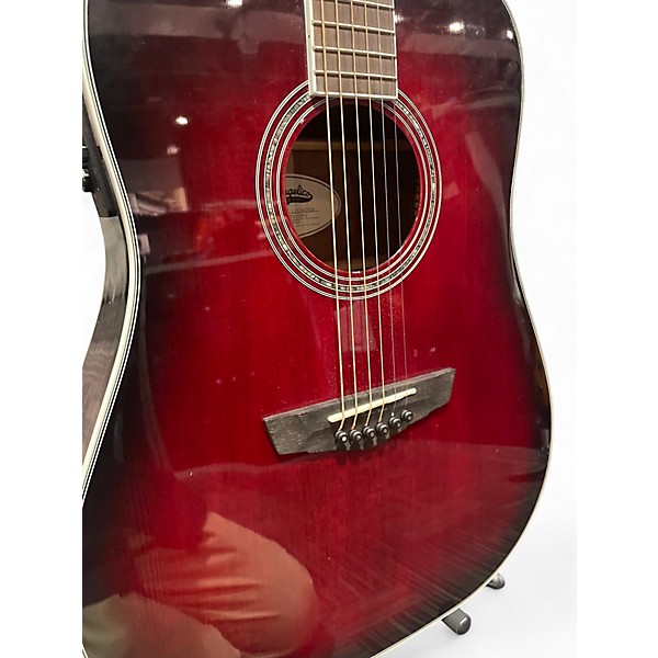 Used D'Angelico Premier Lexington Trans Black Cherry Burst Acoustic Electric Guitar