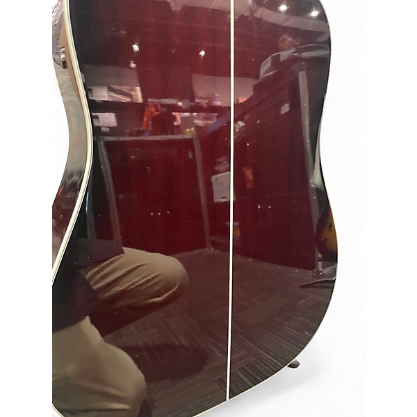 Used D'Angelico Premier Lexington Trans Black Cherry Burst Acoustic Electric Guitar