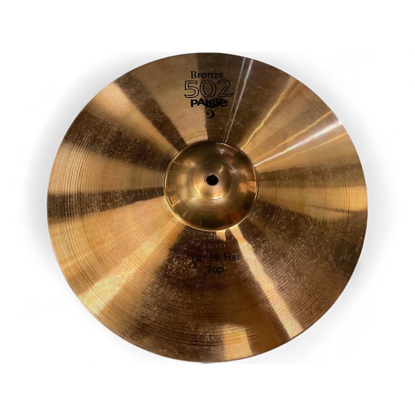 Used Paiste 14in 502 Bronze Hi Hat Pair Cymbal