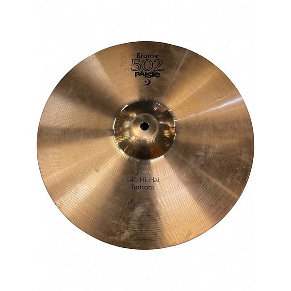 Used Paiste 14in 502 Bronze Hi Hat Pair Cymbal