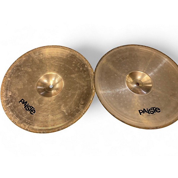 Used Paiste 14in 502 Bronze Hi Hat Pair Cymbal