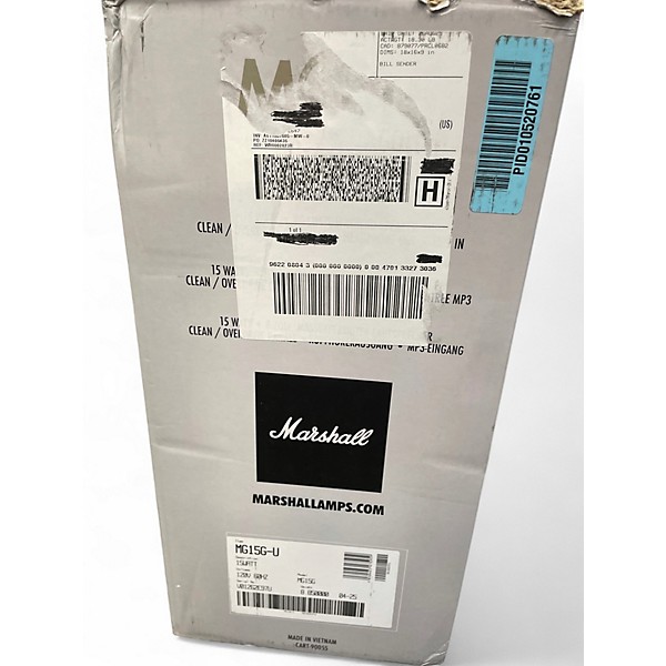 Used Marshall MG15 1X8 15W Guitar Combo Amp