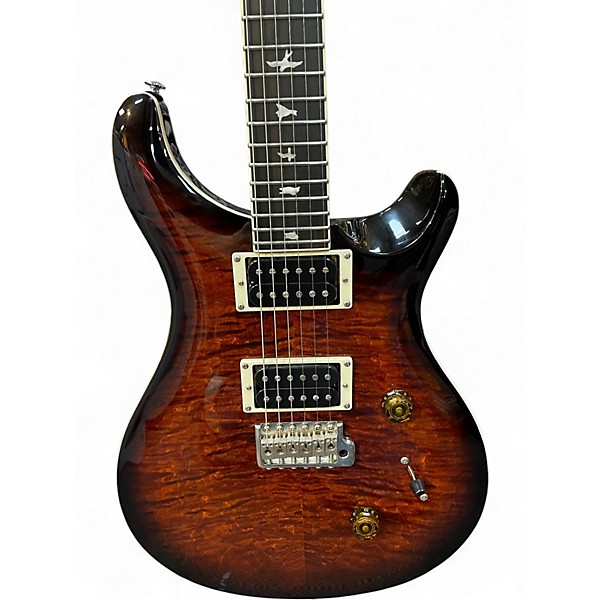 Used PRS SE CUSTOM 24 QUILT TOP BLACK GOLD BURST Solid Body Electric Guitar