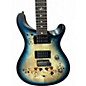 Used PRS SE EXOTIC CUSTOM 24-08 POPLAR BURL LAKE BLUE MIDNIGHT BURST Solid Body Electric Guitar