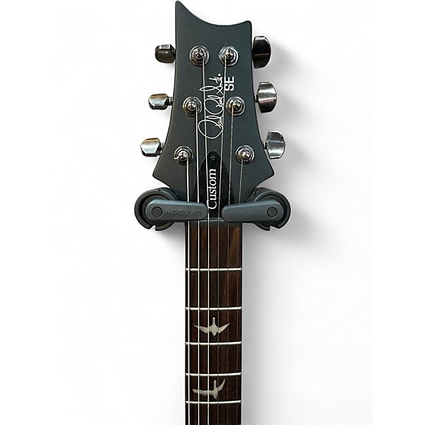 Used PRS SE EXOTIC CUSTOM 24-08 POPLAR BURL LAKE BLUE MIDNIGHT BURST Solid Body Electric Guitar