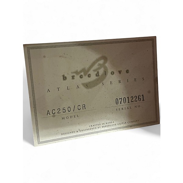 Used 2022 Breedlove AC 250 Natural Acoustic Guitar