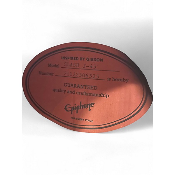 Used 2022 Epiphone  J 45 2 Tone Sunburst Acoustic Electric Guitar