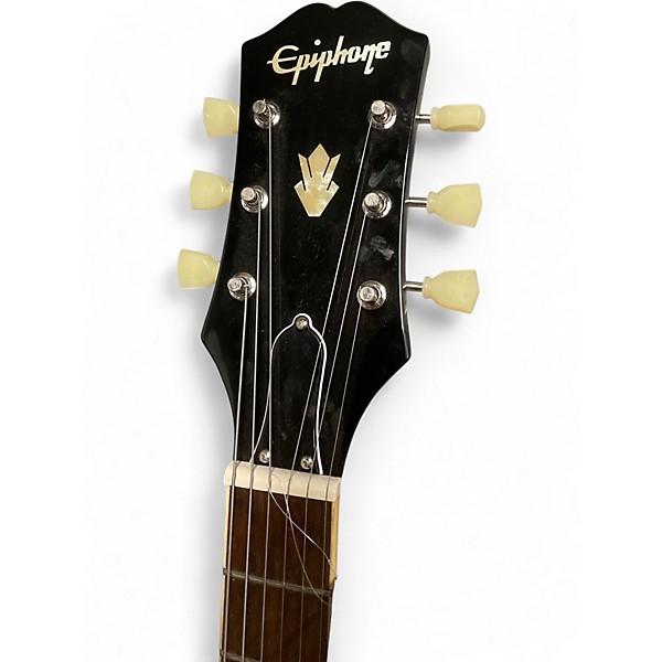 Used Epiphone inspired by gibson ES-335 Black Solid Body Electric Guitar