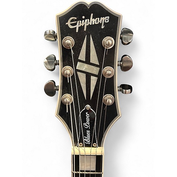 Used Epiphone Jared James Nichols "Blues Power" Les Paul Custom Aged Pelham Blue Solid Body Electric Guitar