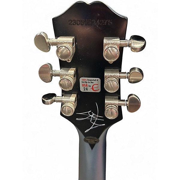 Used Epiphone Jared James Nichols "Blues Power" Les Paul Custom Aged Pelham Blue Solid Body Electric Guitar