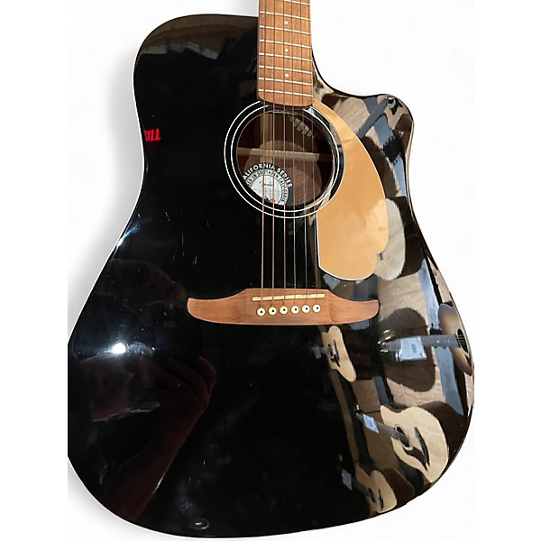 Used Fender Redondo Black and Gold Acoustic Electric Guitar