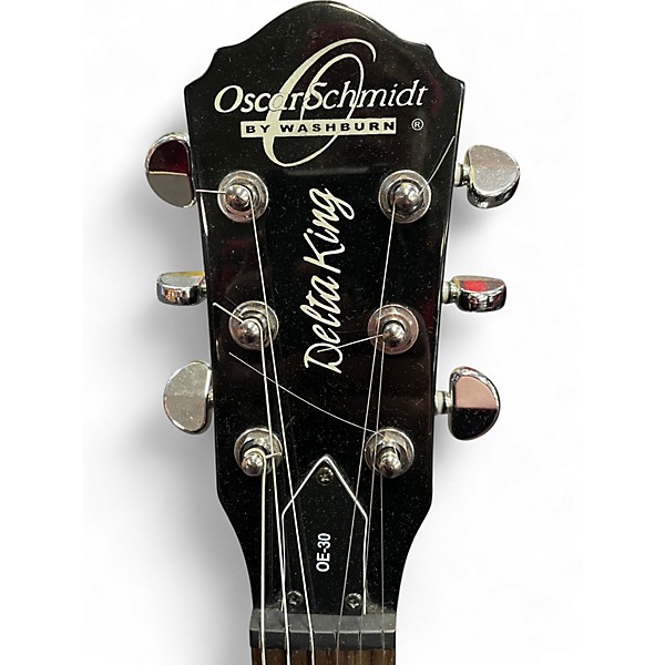 Used Oscar Schmidt OE30 Black Hollow Body Electric Guitar