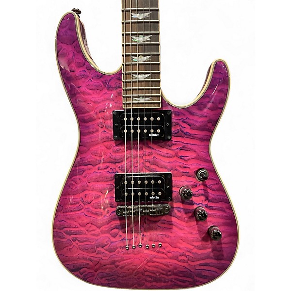 Used Schecter Guitar Research Omen Extreme 6 Electric Magenta Solid Body Electric Guitar