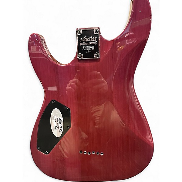 Used Schecter Guitar Research Omen Extreme 6 Electric Magenta Solid Body Electric Guitar