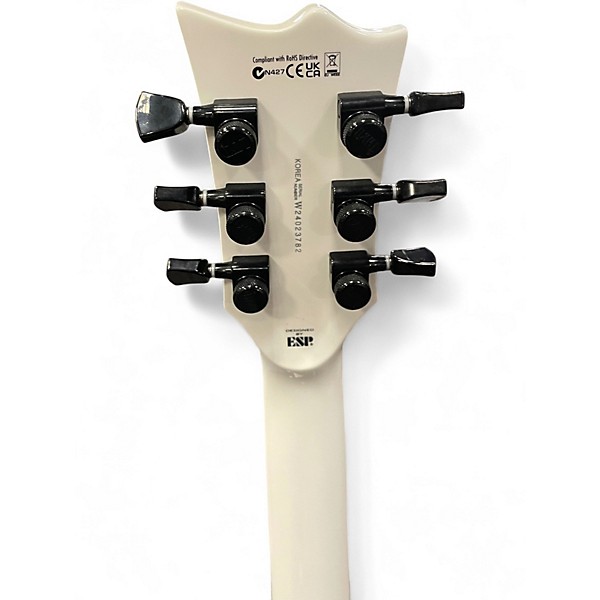 Used ESP LTD James Hetfield Signature Iron Cross Olympic White Solid Body Electric Guitar