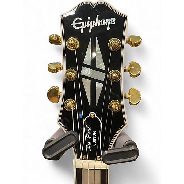 Used Epiphone Les Paul Custom Black Solid Body Electric Guitar