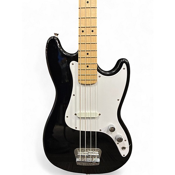 Used Squier Bronco Black Electric Bass Guitar