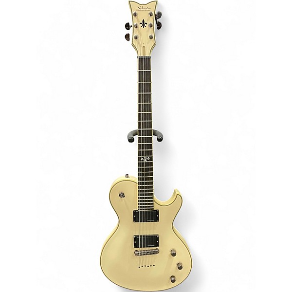 Used Schecter Guitar Research Blackjack ATX White Solid Body Electric Guitar