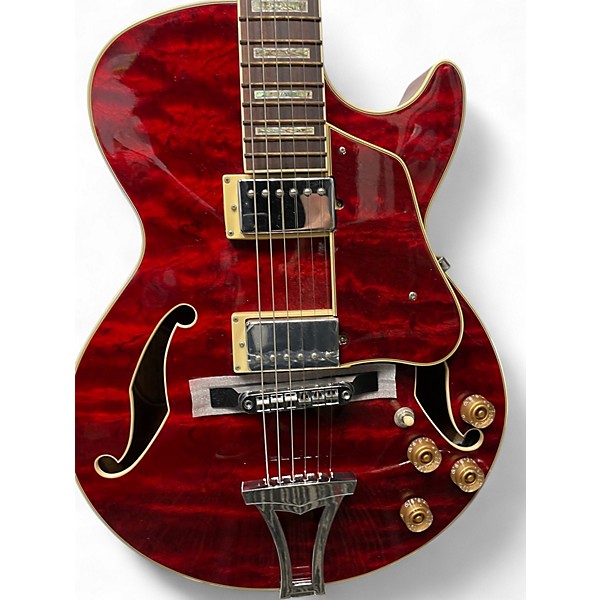 Used Ibanez AG85 ARTCORE Trans Red Hollow Body Electric Guitar