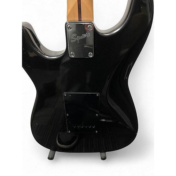 Used Squier FAT STRAT BLACK Solid Body Electric Guitar