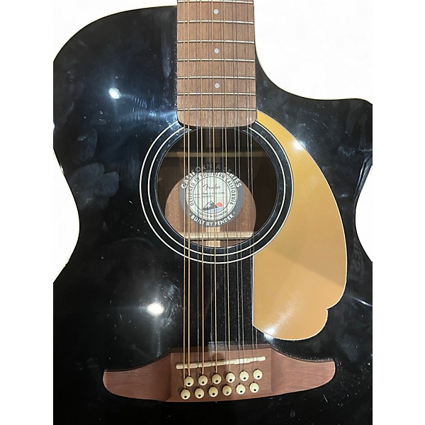 Used Fender Villager SCE black 12 String Acoustic Electric Guitar