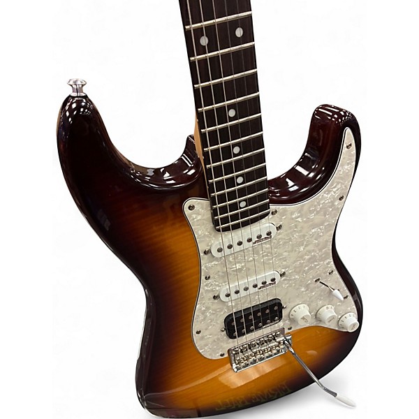 Used Vintage V6HFTB 2 Color Sunburst Solid Body Electric Guitar