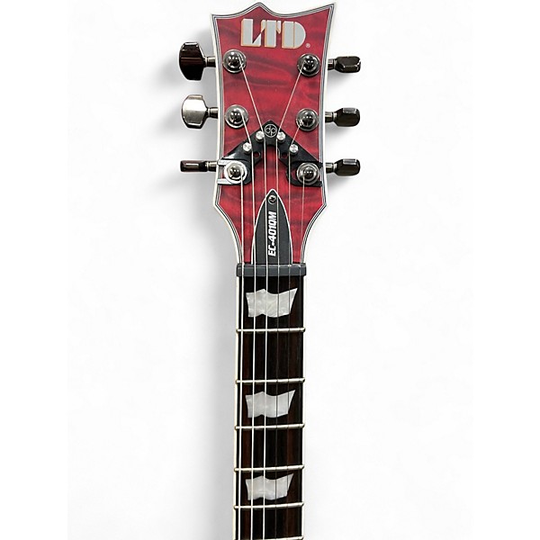 Used ESP LTD EC401QM Dark Cherry Solid Body Electric Guitar